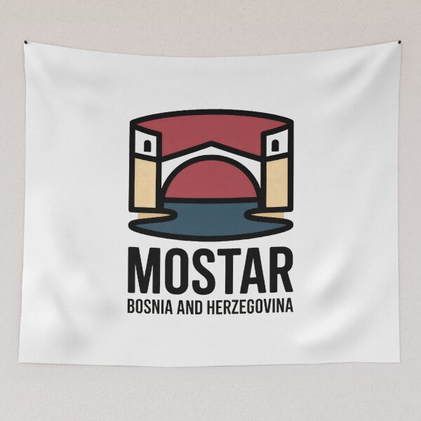 Item preview, Minimalist Mostar Design – Stari Most Symbol | Bosnia & Herzegovina designed and sold by pod24.