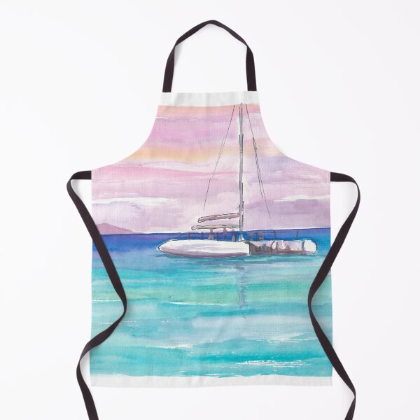 Item preview, Sailing Catamaran Glides Near Barbados’ Turquoise Horizon designed and sold by artshop77.