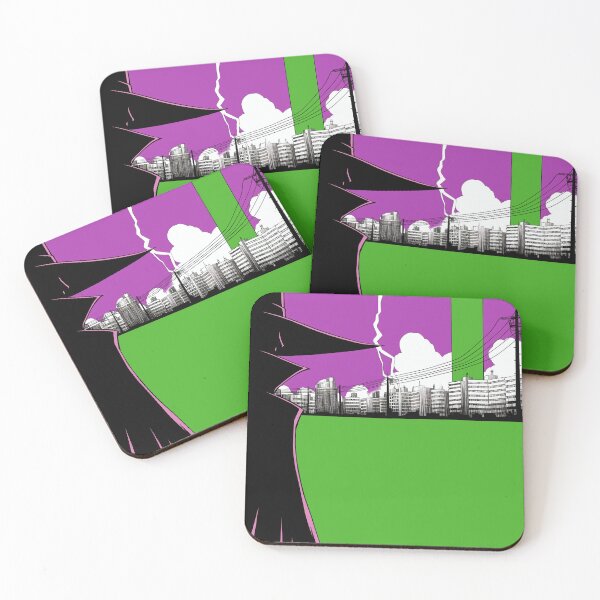 Item preview, Neon Shadow Figure Watching Over City designed and sold by Skelter-Skelter.