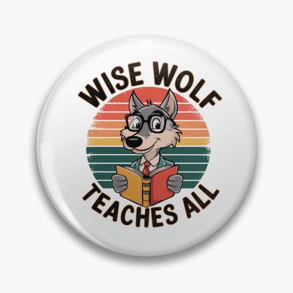 Item preview, Wise Wolf Teacher - Classroom Leader with Book designed and sold by Taans-Creation.