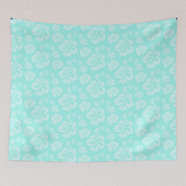Item preview, Hibiscus Tone on Tone Pastel Turquoise    designed and sold by PD-Coastal.
