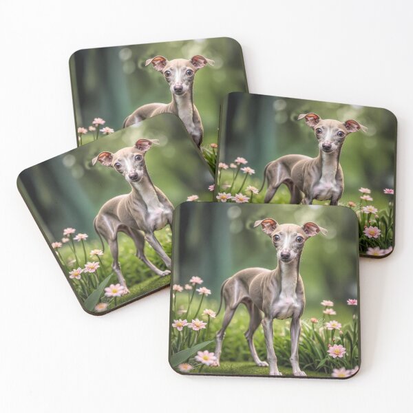 Item preview, Trudy Fawn Italian Greyhound Puppy Portrait Painting designed and sold by Heart and Soul Studio.