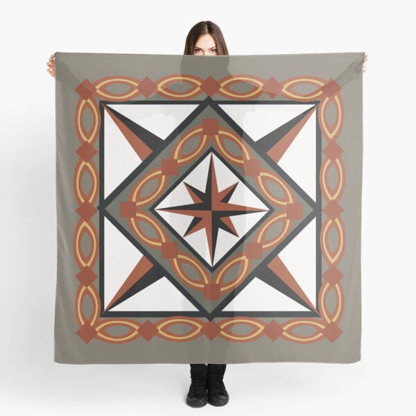 Item preview, Roman Mosaic Scarf in Brown designed and sold by FeminaFacti.