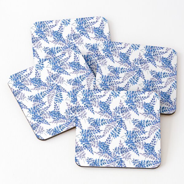 Item preview, Elegant Watercolor Leaves Pattern Artistic Foliage Design - Blue  designed and sold by SvitlanaSolo.