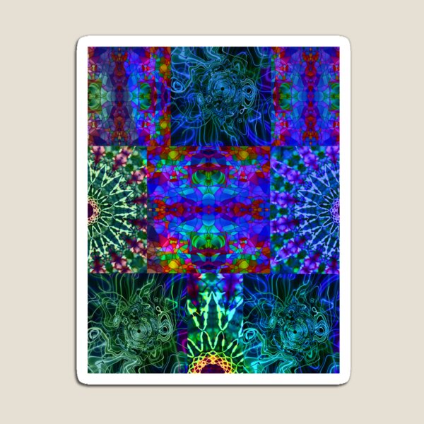 Item preview, Trippy Neon Patchwork Tie Dye designed and sold by AuroraXGreen.