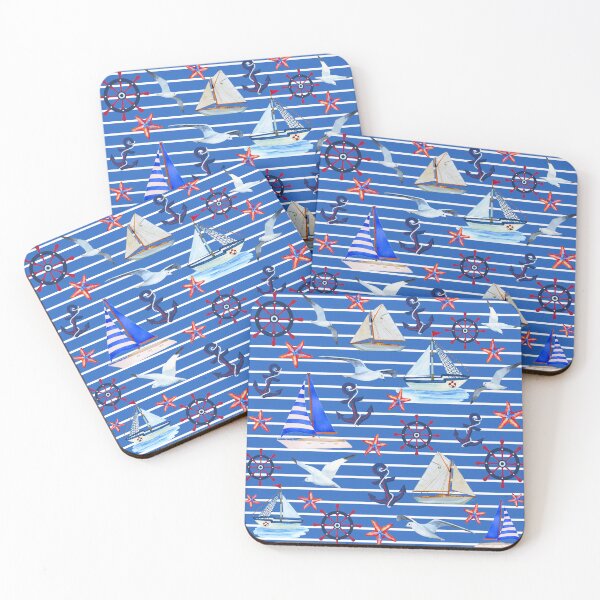 Item preview, Yacht Club Striped Background designed and sold by TurquoiseBird.