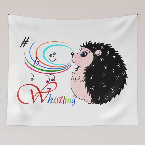 Item preview, A whistling hedgehog  designed and sold by Shirley cute art .