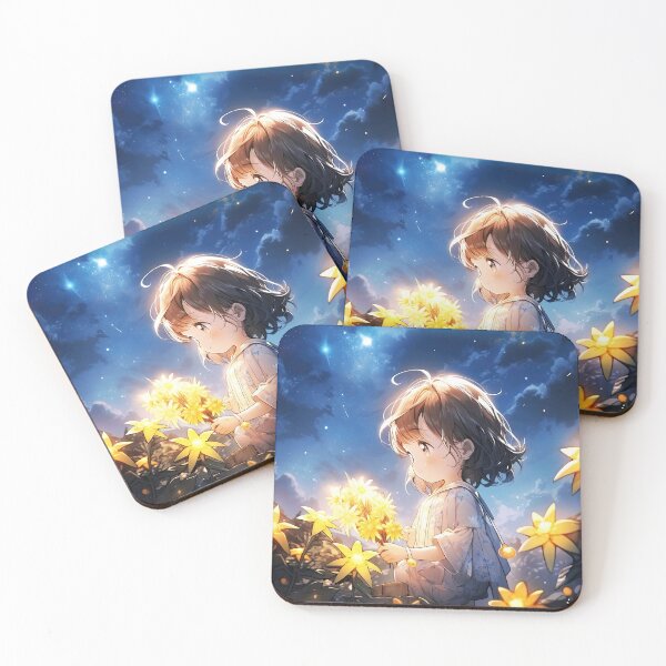 Item preview, Flowers Dreamlike anime girl portrait art designed and sold by TheArtistOf2022.