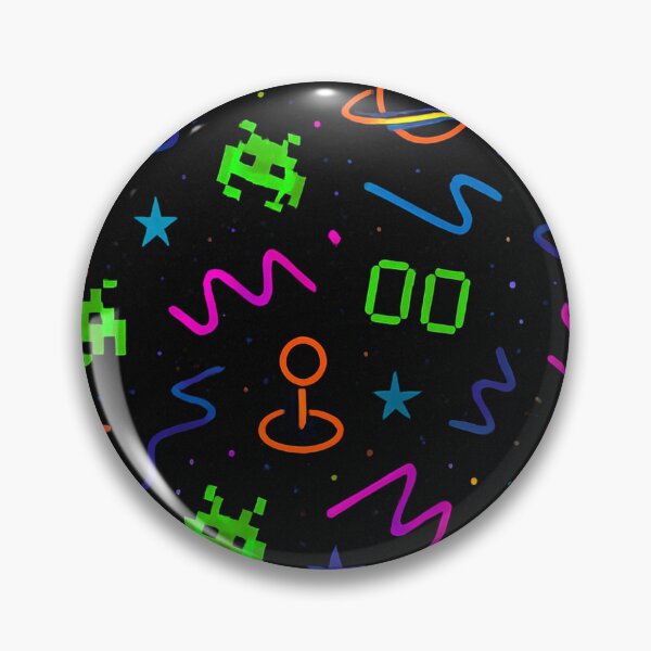 Item preview, Neon Pixel Storm – Retro Arcade Carpet Seamless Pattern designed and sold by ViNiPu.