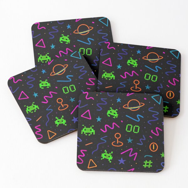 Item preview, Neon Pixel Storm – Retro Arcade Carpet Seamless Pattern designed and sold by ViNiPu.