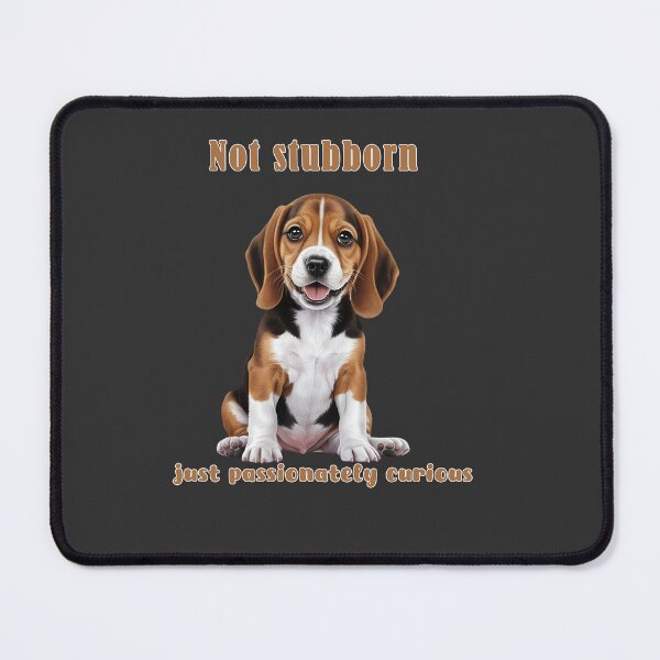 Item preview, Curious black and brown baby beagle designed and sold by Pawtraitvibes.