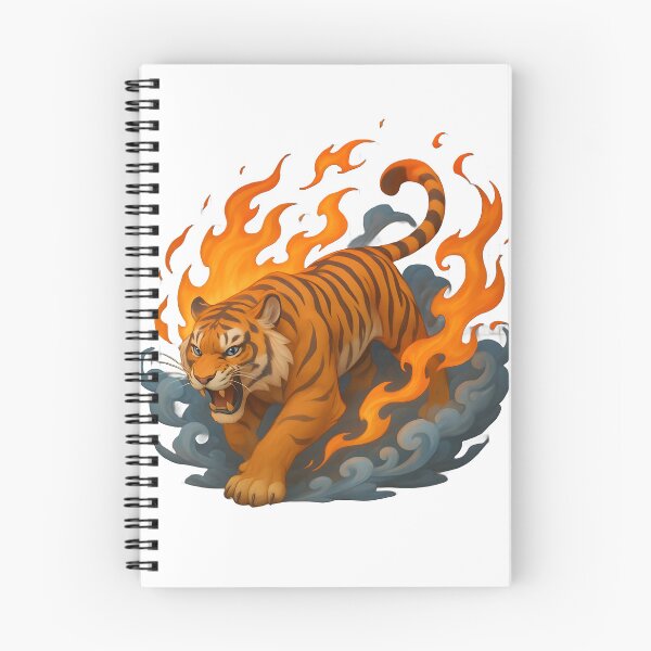 Item preview, Flaming Tiger – Fierce Fire Jungle Predator designed and sold by WolfPixelRo.