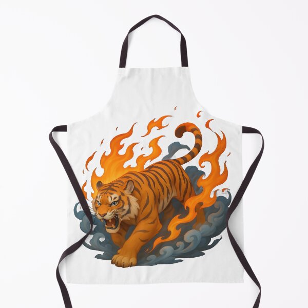 Item preview, Flaming Tiger – Fierce Fire Jungle Predator designed and sold by WolfPixelRo.