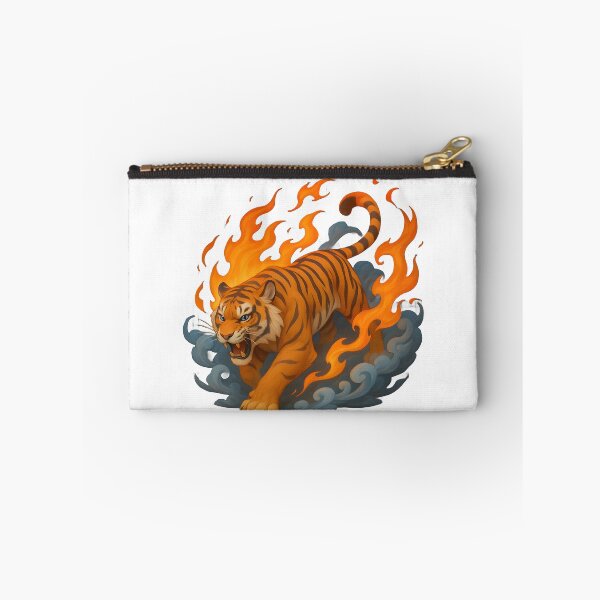 Item preview, Flaming Tiger – Fierce Fire Jungle Predator designed and sold by WolfPixelRo.