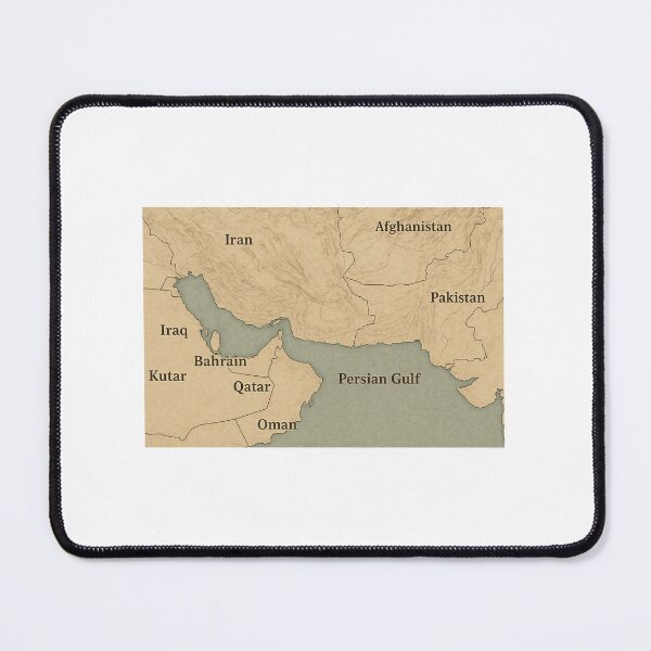 Item preview, Vintage Map of the Persian Gulf – Middle East Geography Print designed and sold by SHKDesigner.