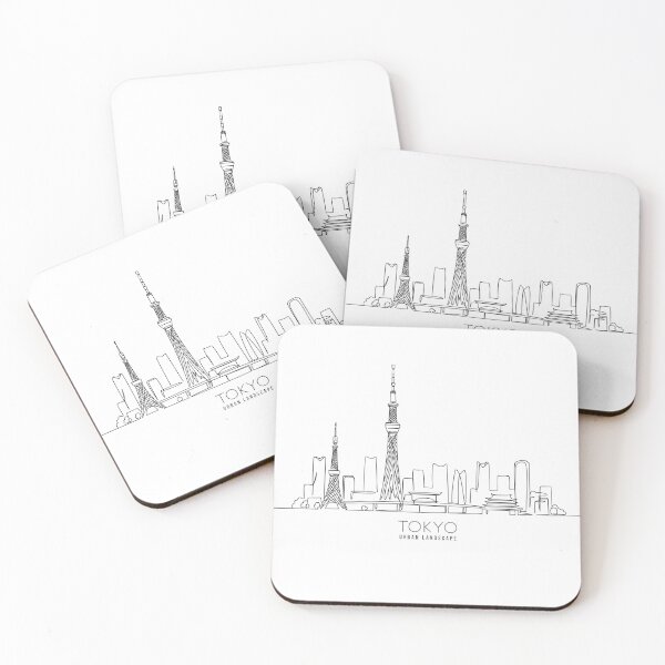 Item preview, Urban Landscape TOKYO -  Simple line Art designed and sold by store-wasabi.