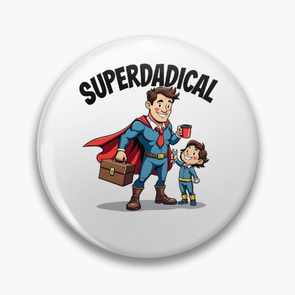 Item preview, Superdadical Father’s Day Hero with Son Holding Tools and Coffee designed and sold by Taans-Creation.