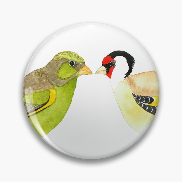 Item preview, Gold and Green Finches 25 designed and sold by Hayley Holliday.