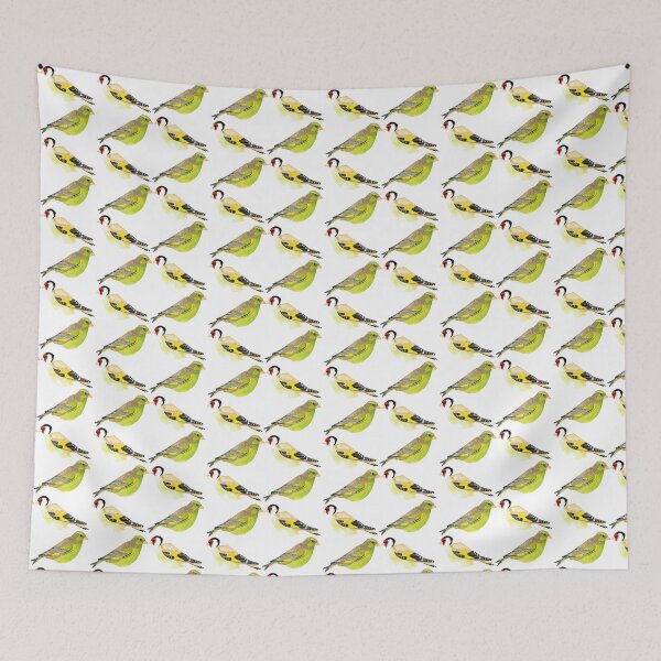 Item preview, Gold and Green Finches 25 designed and sold by Hayley Holliday.
