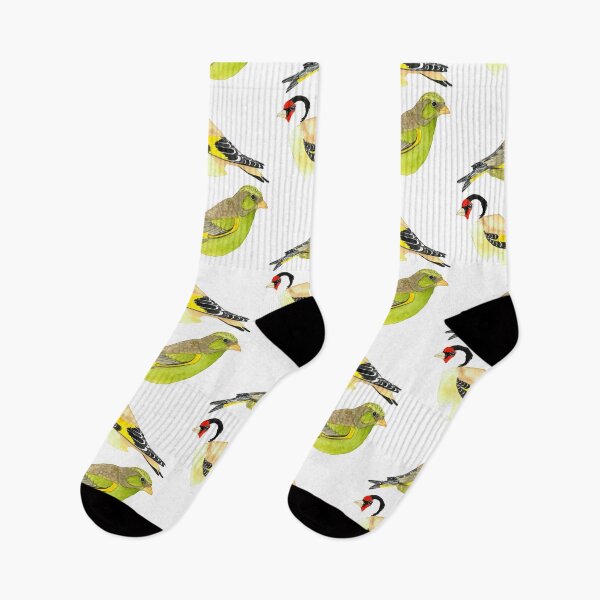 Item preview, Gold and Green Finches 25 designed and sold by Hayley Holliday.