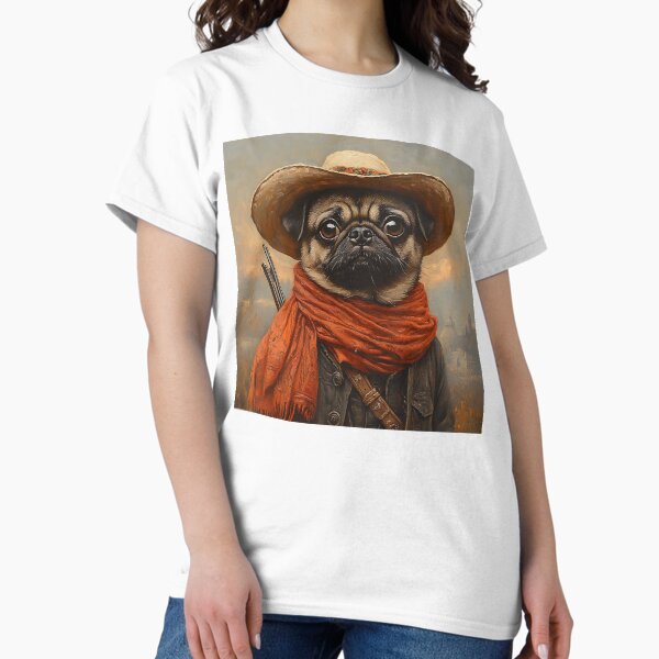 Item preview, Mexican Cowboy Pug - Western Country Pug - Stylish Animal Art designed and sold by Chrisjeffries24.