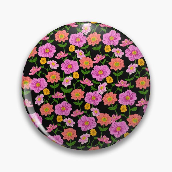 Item preview, Cottage Core Bright Floral on Black Jumbo designed and sold by springstdesign.