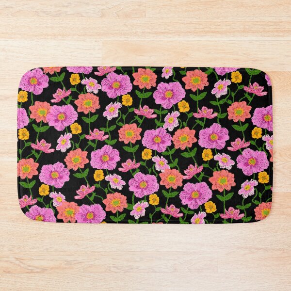Item preview, Cottage Core Bright Floral on Black Jumbo designed and sold by springstdesign.