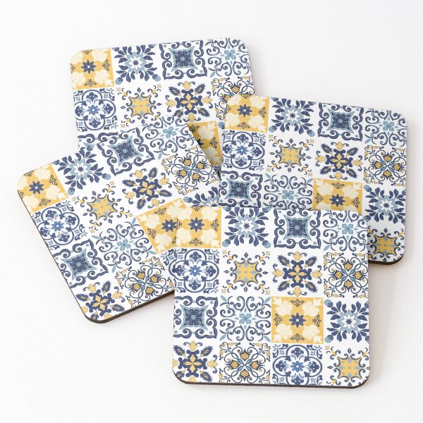 Item preview, Azulejos Portugueses - Blue, Yellow, geometric tiles designed and sold by Mr. Reis Design.