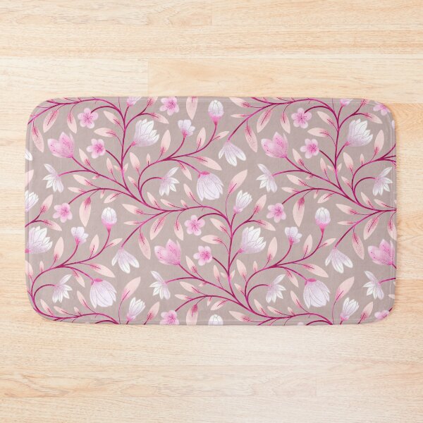 Item preview, Magnolia and cherry blosom - Pink, Beige, Trailing Floral seamless pattern designed and sold by Mr. Reis Design.