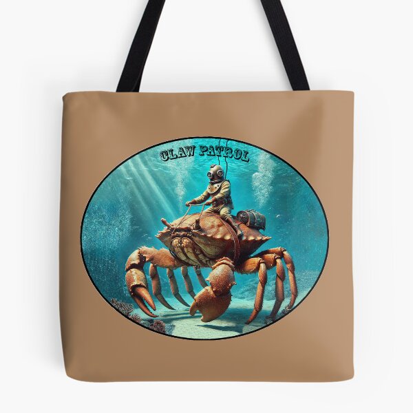 Item preview, Vintage Diver with Diving Helmet Riding a Giant Crab URM designed and sold by urmaddad.
