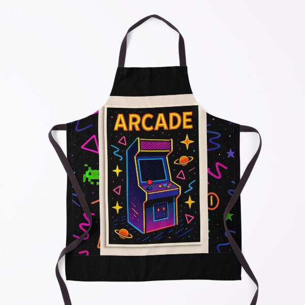 Item preview, Cosmic Arcade Vibes – Neon Retro Gaming Machine Poster Design designed and sold by ViNiPu.