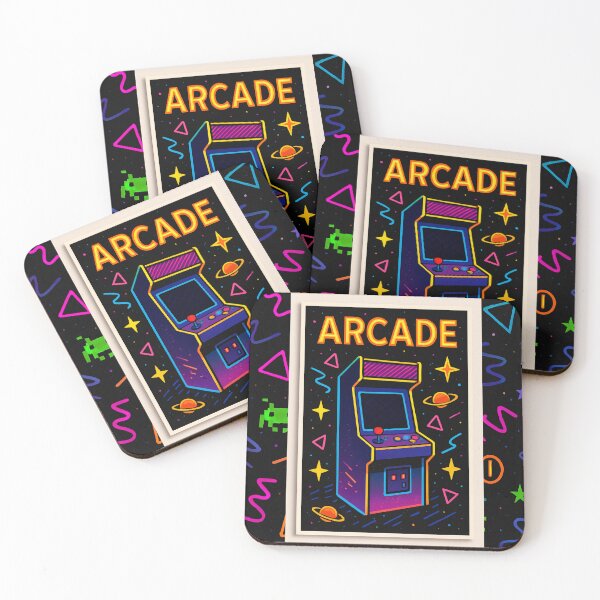 Item preview, Cosmic Arcade Vibes – Neon Retro Gaming Machine Poster Design designed and sold by ViNiPu.