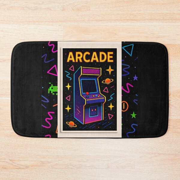 Item preview, Cosmic Arcade Vibes – Neon Retro Gaming Machine Poster Design designed and sold by ViNiPu.