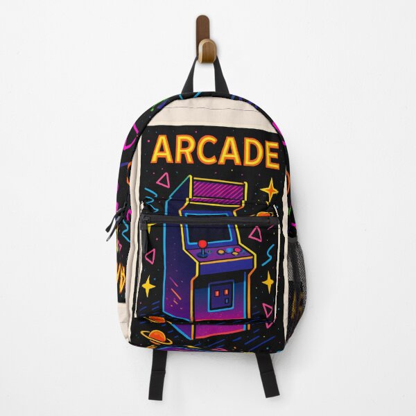 Item preview, Cosmic Arcade Vibes – Neon Retro Gaming Machine Poster Design designed and sold by ViNiPu.