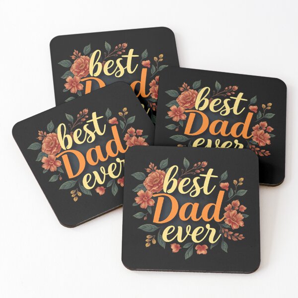 Item preview, Best Dad Ever Floral Typography  designed and sold by PrimeColors.