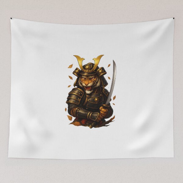 Item preview, Shogun Tiger – Golden Samurai Beast designed and sold by WolfPixelRo.
