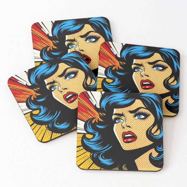 Item preview, Pop Art Comic Girl – Retro Style Emotional Woman Illustration designed and sold by Ojo de Lilith.