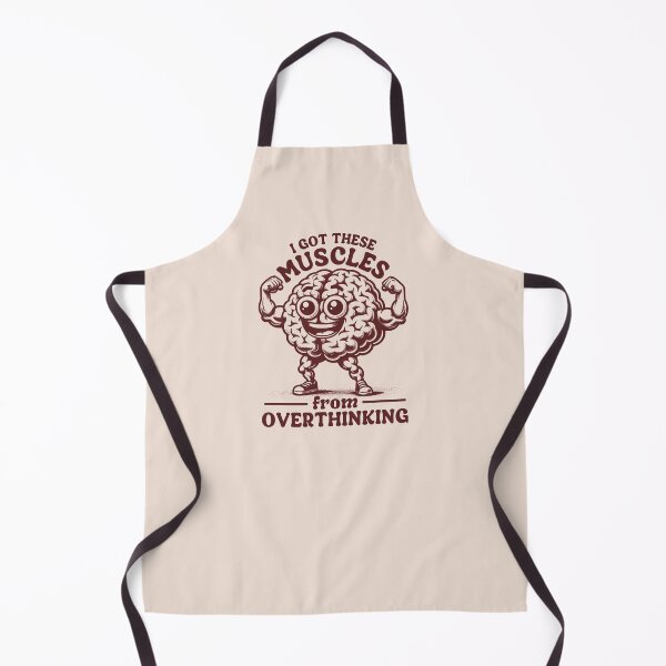Item preview, I Got These Muscles From Overthinking Funny Overthinker Brain Character designed and sold by KLArtzStore.
