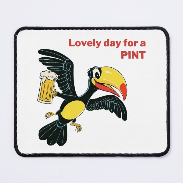 Item preview, lovely day for a pint t-shirt, toucan top, vintage beer t-shirt designed and sold by Bits & Bops Boutique.