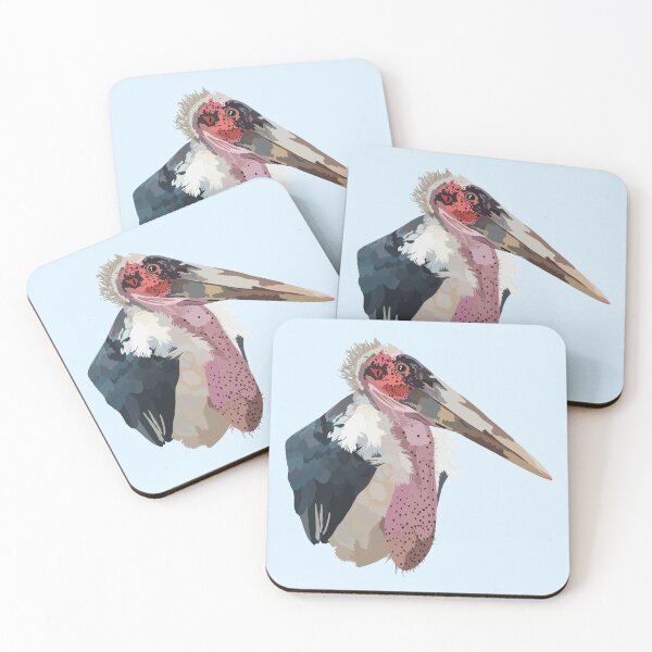 Item preview, M is for Marabou Stork,Marabou Stork Design – Unique Bird Art for Wildlife Lovers designed and sold by PrettylittlepastelUk.