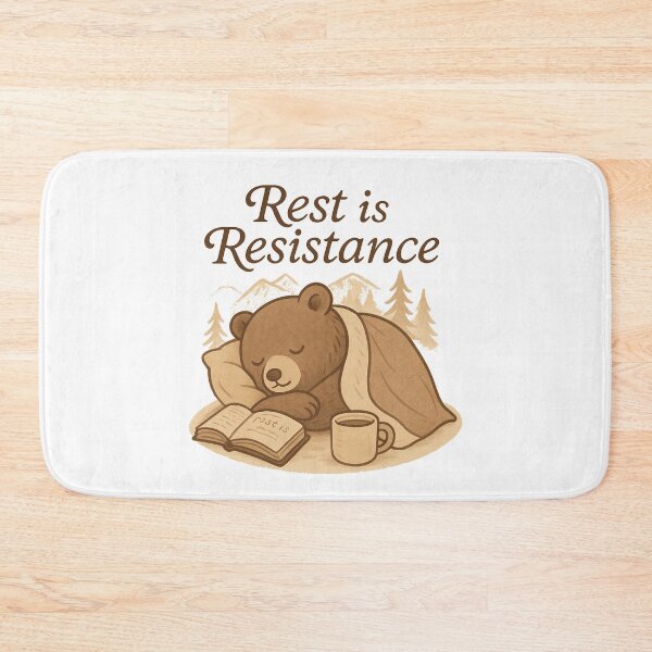 Item preview, Cozy Bear – Rest is Resistance (Melancholy Animal Club Series) designed and sold by Zagdan.