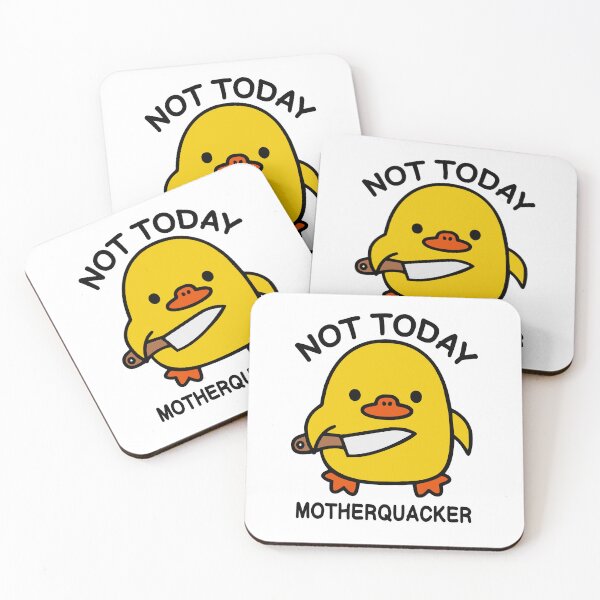 Item preview, Not Today Motherquacker - Funny Yellow Duck - Animal Pun designed and sold by RLYGR8.