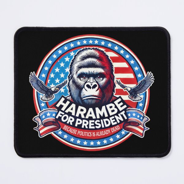 Item preview, Harambe for President – Political Meme Campaign with Patriotic Flair designed and sold by Victor Shadehorn.