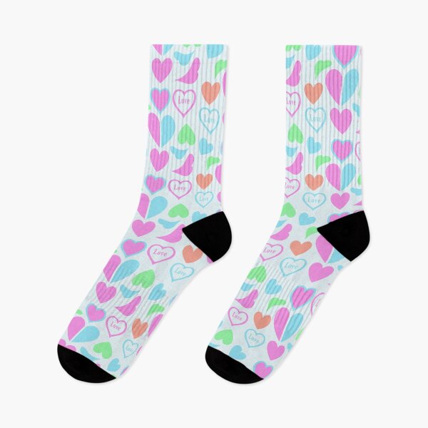Item preview, Cute Soft Pink and Blue Love Hearts designed and sold by WD-Artist.