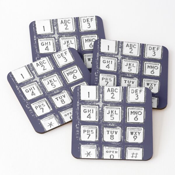 Item preview, Vintage old school Pay Phone number buttons designed and sold by AuroraXGreen.