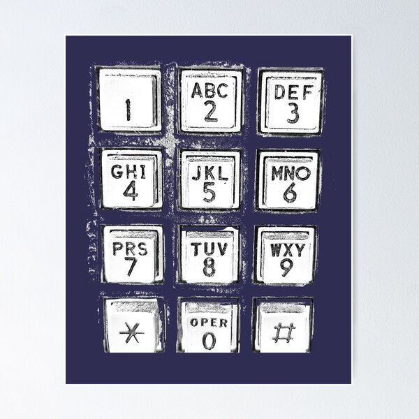 Item preview, Vintage old school Pay Phone number buttons designed and sold by AuroraXGreen.