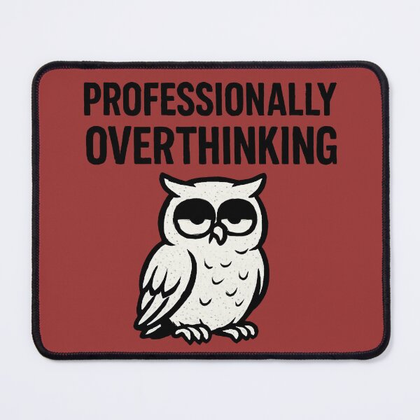 Item preview, The owl thinks too much, all the time and everything designed and sold by SissiTer-Art.
