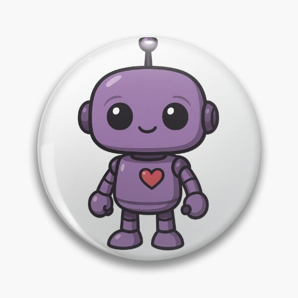 Item preview, Cute Purple Robot designed and sold by zoecreatiwe.