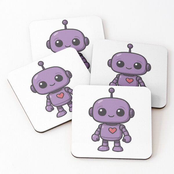Item preview, Cute Purple Robot designed and sold by zoecreatiwe.