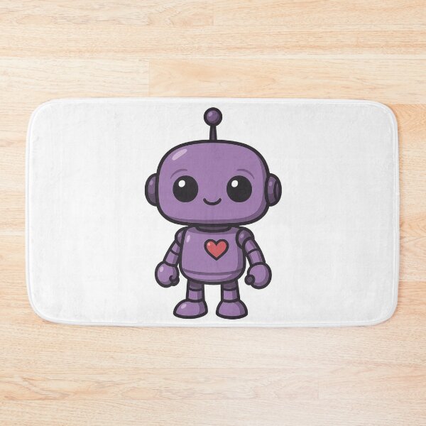 Item preview, Cute Purple Robot designed and sold by zoecreatiwe.